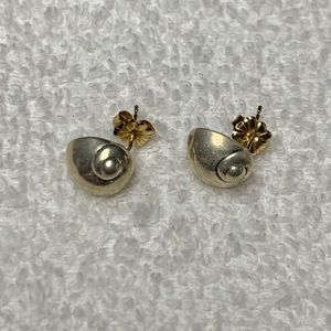 Mignon Faget Snail Earrings Sterling Silver